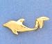 14kt Gold Dolphin Chain Slide Pendant