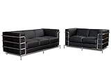 Diamond Sofa - Citadel Sofa Loveseat 2PC Set in Black