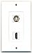RiteAV - 1 Port HDMI 1 Port USB B-B Decorative Wall Plate - Bracket Included