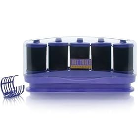Hot Tools Professional 5 Supersize Flocked Rollers with Cool Touch Ends - 1 3/4 Inch Rollers Hair Styling Products