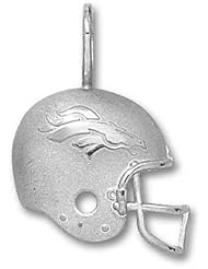 Denver Broncos NFL Helmet Charm Pendant Sterling Silver