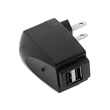 2-Port USB Home Travel Charger for Apple iPhone / iPod (Black)