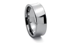 Tungsten Carbide Ring Concave High Polish 9mm