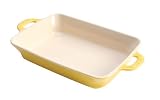 Staub Ceramics Large Rectangular Baker, Lemon