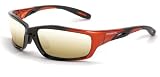 Crossfire 2812 Infinity Black / Burnt Orange Frame Safety Sunglasses with Gold Mirror Lenses