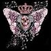 T-shirts Goth Tattoo Designs Skull Crown Butterfly Xl