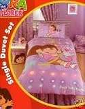 Dora Lets Go Panel Single Duvet and Pillowcase Bed Set