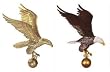 Outdoor Flagpole Eagles GOLD 18 in. Wingspan