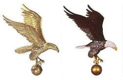 Outdoor Flagpole Eagles Natural COLOR 18 in. Wingspan