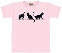 Black Cat Trilogy T-Shirt 100% Cotton Short Sleeve Shirt for KIDS - TEENS and WOMEN