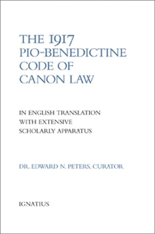 1917 Pio-Benedictine Code of Canon Law under Canon Law in The Books Store