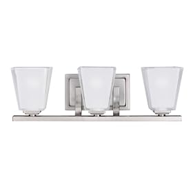 Kichler Lighting 5461AP 3-Light Urban Ice Incandescent Bath Light, Antique Pewter