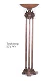 71"H Torch Style Floor Lamp in Bronze Finish