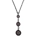Jewelry : Black Beauties Channel Set Trio Drop Necklace