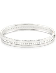 Rebecca "Charme" White Bronze Crystal Embellished Bracelet (large)