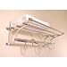 20 Polished Nickel Paris Hotel or Train Rack style Towel Shelf with Hooks