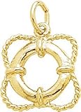 Life Preserver Charm, Gold Plated Silver