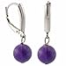 Sterling Silver Genuine Amethyst Bead Dangling title=
