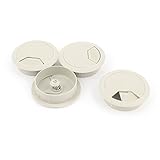 uxcell ケーブル穴カバー　コンピュータデスク　ラウンド　グロメット　ケーブル穴　グレー　4個