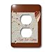 Beverly Turner Valentine Design - Buon San Valentino, Happy Valintines Day in Italian, Copper Hearts - Light Switch Covers - 2 plug outlet cover