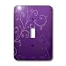 Rewards4life Gifts - Stylish Swirl Purple - Light Switch Covers - single toggle switch