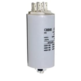 High Quality Motor Capacitor Value 5 Micro Farad (5uf) 400v, Standard 6.3mm Tab Terminals, Used On Many Tumble Dryer, Dishwasher And Fridge Freezer Motors