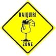 DAIQUIRI ZONE mixed alcohol drink bar sign