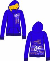 Louisiana State (LSU) Tigers Ladies' Flocked Zip Hoody / Jacket (Large)
