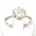 Certificated 3.23 Carat I-I1 Diamond Solitaire Ring Set in 18ct White Gold By Jakob Strauss