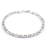 Sterling Silver Bold Mariner Link Bracelet 7"