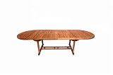Teak Furniture Gallery TGT187 Nassau Double Extension Table 39.5 Inch x 71 - 118 Inch - B0009RWTWG