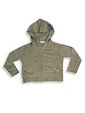 Wild Mango - Girls Long Sleeved Hooded Zip Front Jacket, Donkey Brown