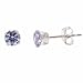0.5 ct Sterling Silver Amethyst Colored Round CZ title=