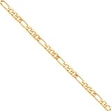 Gold Plated Figaro Link Bracelet 7.25