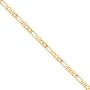 Gold Plated Figaro Link Bracelet 7.25"