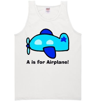 A is for Airplane T-Shirt Mens Tank Top