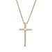14k Gold Children's Small Cross with Genuine title=
