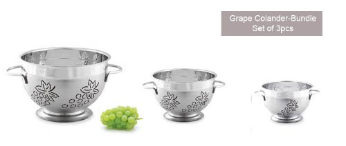 Grape Colander Bundle Set of 3