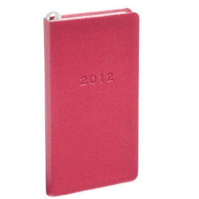 GALLERY LEATHER PINK Leather Weekly Pocket Planner 2012 (Size: 6.25