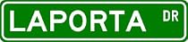 LAPORTA Street Sign ~ Personalized Family Lastname Sign ~ Gameroom, Basement, Garage Sign ** ALUMINUM