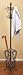 Exclusive 74" High Metal COAT HANGER with UMBRELLA AND CANE HOLDER Attached