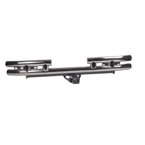 Rugged Ridge 11573.04 Stainless Rear Tube Bumper with Hitch