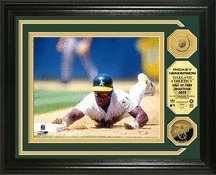 Highland Mint PHOTO1942K Ricky Henderson Hall of Fame Induction 24KT Gold Coin Photo Mint
