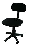 Home Source Industries 12430 Black Office Chair with Casters and No Arms, Black