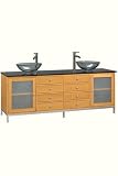 Amanda Sink Cabinet Double 72w Natural Beech