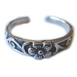 Sterling Silver Hawaiian Plumeria Flower Toe Ring Jewelry