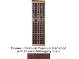 Wine Cellar Innovations Designer Series Collection Natural Premium Redwood with Classic Mahogany Stain 5-Column Individual Bottle Rack with Display 72x23x13-in.