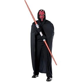 Star Wars Darth Maul Fancy Dress Costume - Hooded mask with Cape