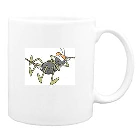 Mug with spider, hammock, bugs, cartoon, web by Shopzeus