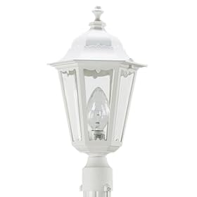 Adjusta-Post Classic One-Light Outdoor Post Top Lantern, White with Clear Acrylic Beveled Lens #S74TC-WH